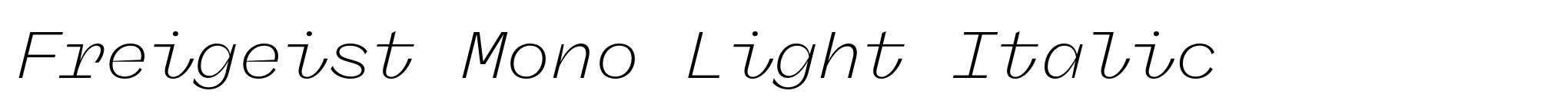 Freigeist Mono Light Italic image